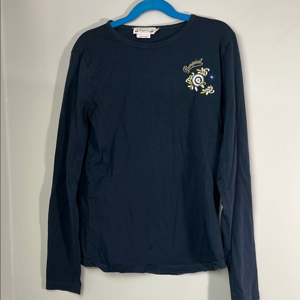 Bonpoint long sleeve T shirt with embroidery